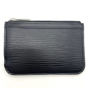 Louis Vuitton Pochette Cle Coin Case M66602 Epi Leather Noir Black LOUIS VUITTON